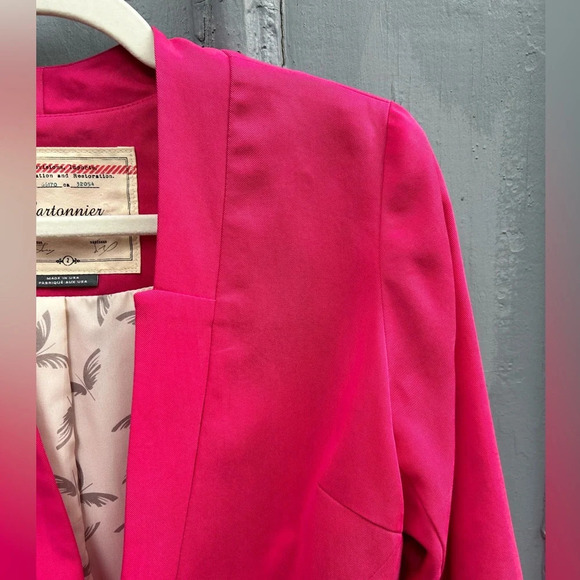 Anthropologie Cartonnier Hot  Pink Blazer, size 2 - Picture 7 of 9